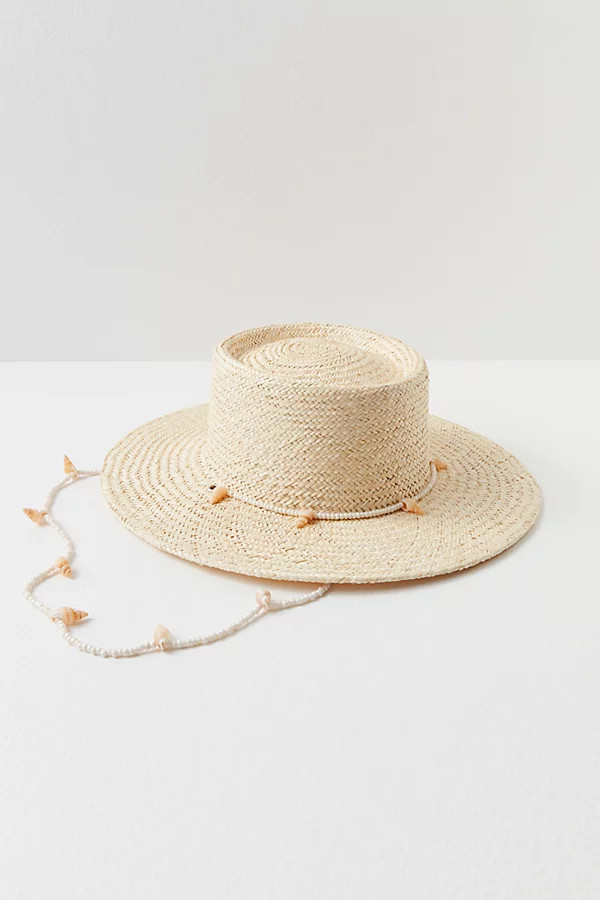 Seashells Straw Boater Hat by Lack of Colour at Free People, Straw, S | Free People (Global - UK&FR Excluded)
