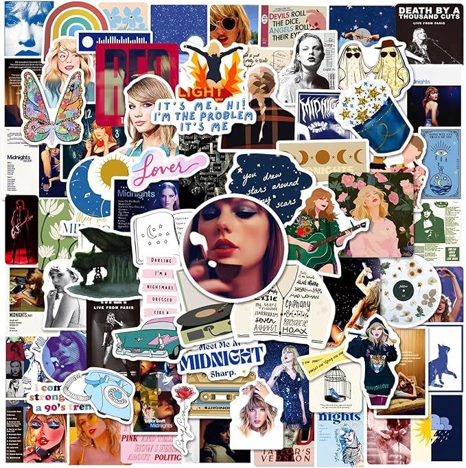 100PCS Taylor Music Stickers, Swift Ablum Stickers for Adult, Waterproof Vinyl Sticker for Teen G... | Amazon (US)