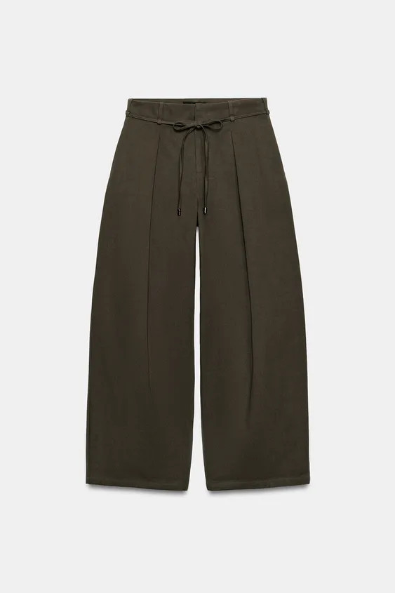 WEITE HOSE MIT ABN\u00c4HERN UND G\u00dcRTEL | Zara DE
