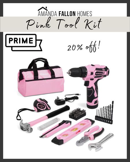 Amazon Prime Deal Days — pink toolkit. Comes with a drill!

Toolkit for women. Tool kit for girls. Tool kit.

#amazon #amazonhome #amazonprime 

#LTKsalealert #LTKxPrimeDay #LTKhome