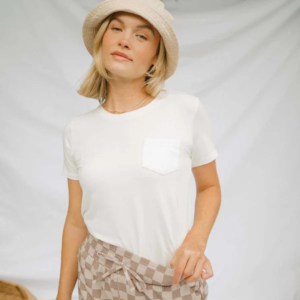 Basic Tee, Bamboo Ivory | Albion Fit