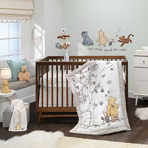 Lambs & Ivy Disney Baby Storytime Pooh 3-Piece Nursery Crib Bedding Set | Amazon (US)