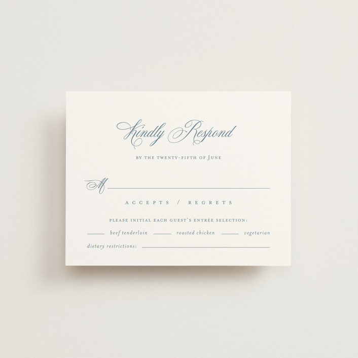 "Empire" - Customizable Rsvp Cards in Blue by Jennifer Postorino. | Minted