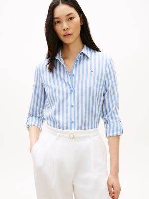 Relaxed Fit Stripe Linen-Blend Shirt | Tommy Hilfiger | Tommy Hilfiger (US)