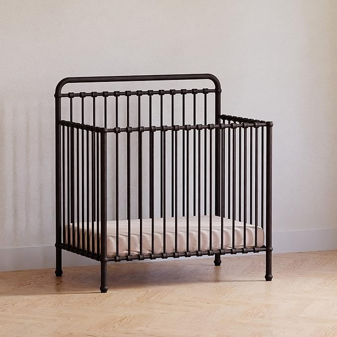 NAMESAKE Winston 4-in-1 Convertible Mini Metal Crib in Vintage Iron, Greenguard Gold Certified | Amazon (US)