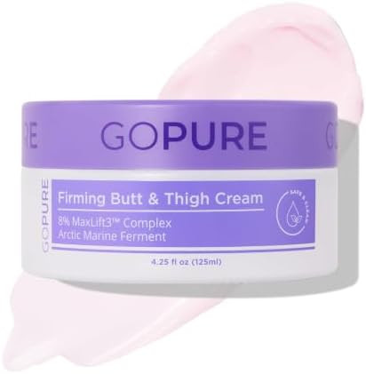 goPure Firming Butt & Thigh Cream - Skin Tightening Cream for Body with 8% MaxLift3 Complex - Vis... | Amazon (US)