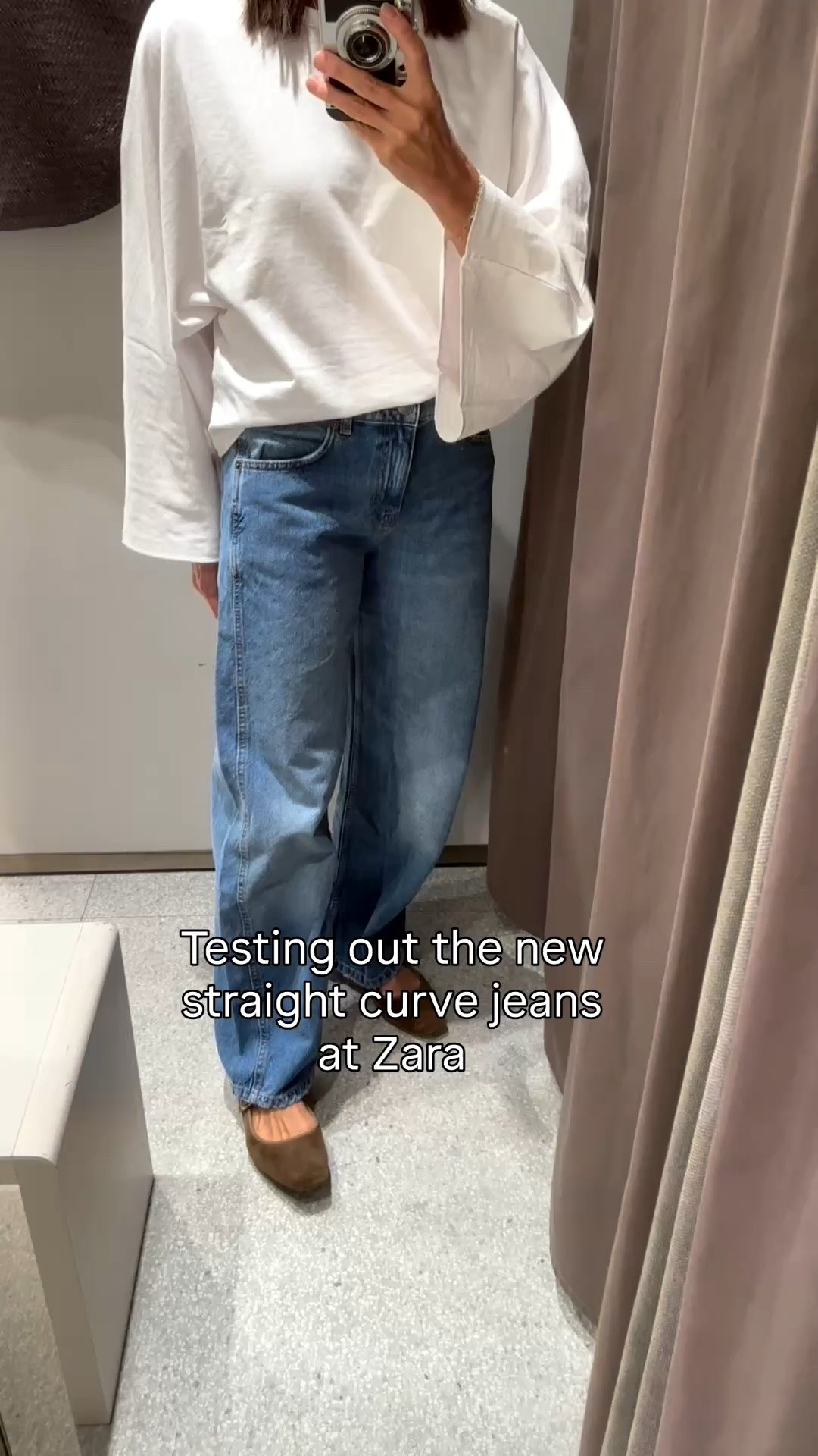 When Zara drop a new jeans shape I like to give it a good test drive.

I’m a big fan of Zara denim and these don’t disappoint.

If you’d like the link comment SHOP and I’ll send it straight to you. 

A lovely middle ground between a straight and curved jean that is full length, making it easy to pick shoe choices as we move towards autumn. 

Loafers, flats, trainers or boots - these will all work so well with this style.

A relaxed, comfy fit that flatters - Zara have done it again with these - and all for under £30. 

I’m wearing a 38 and I’m 5’ 7 x

#LTKuk #LTKjeans #LTKstyletip
