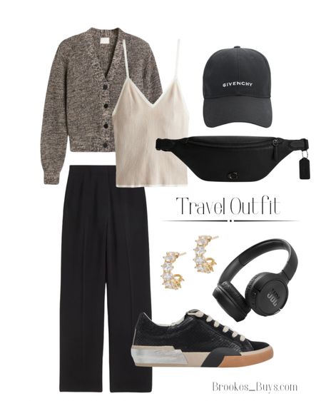This travel outfit is perfect for your next vacation. The cross body bag holds all your personal items. Add headphones and the sneaker. #traveloutfit #crossbodybag #sneakerss

#LTKTravel #LTKU #LTKShoeCrush