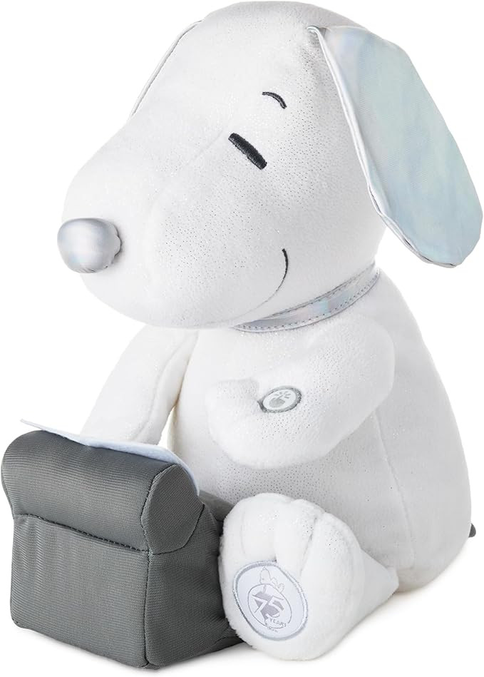 Hallmark Peanuts Musical Plush with Motion (75th Anniversary Snoopy with Typewriter), 10" | Amazon (US)
