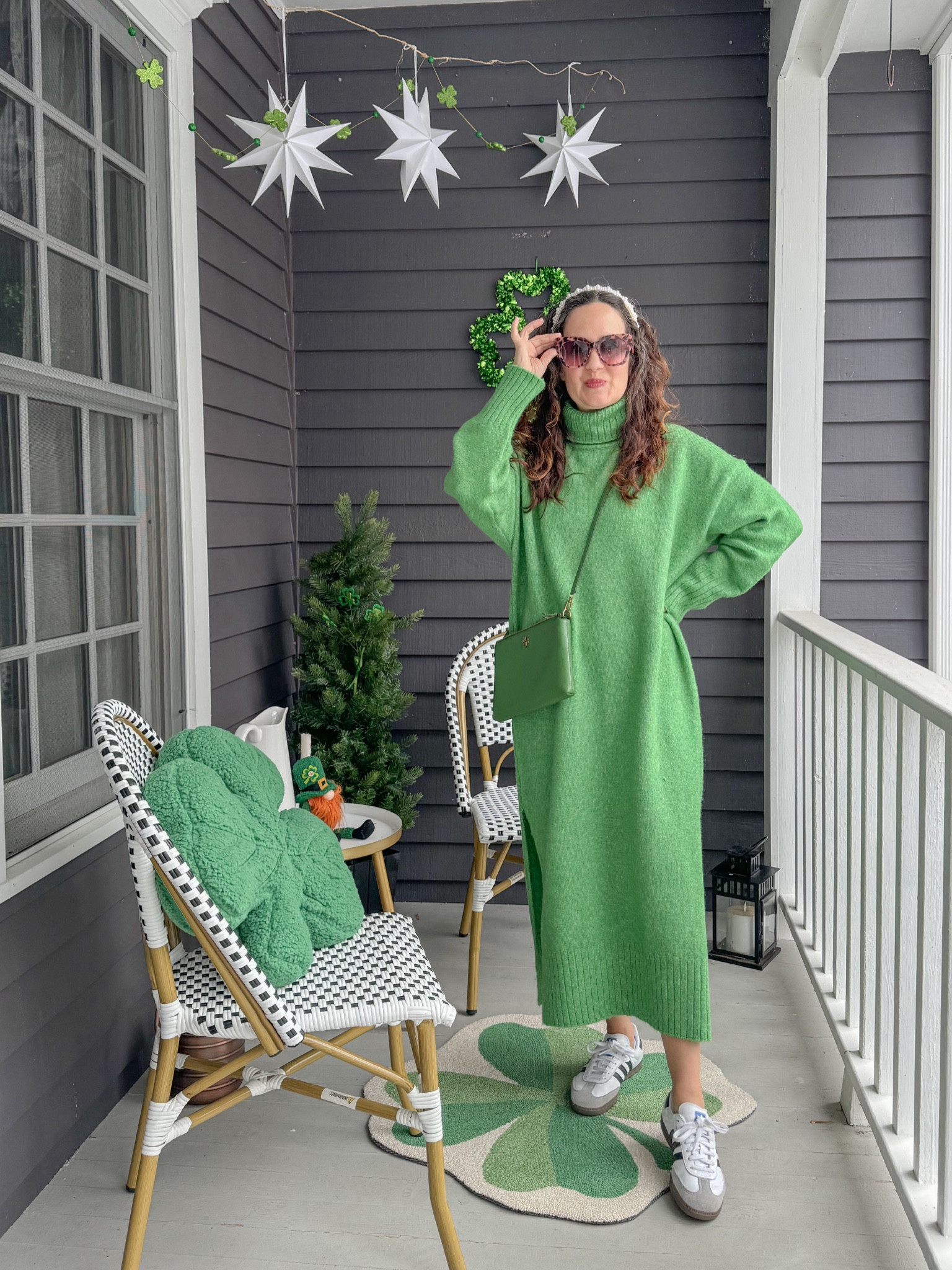 Seeing green! 🍀💚 Sale alert on this cozy dress! 
Winter outfit 

#LTKSeasonal #LTKover40 #LTKsalealert