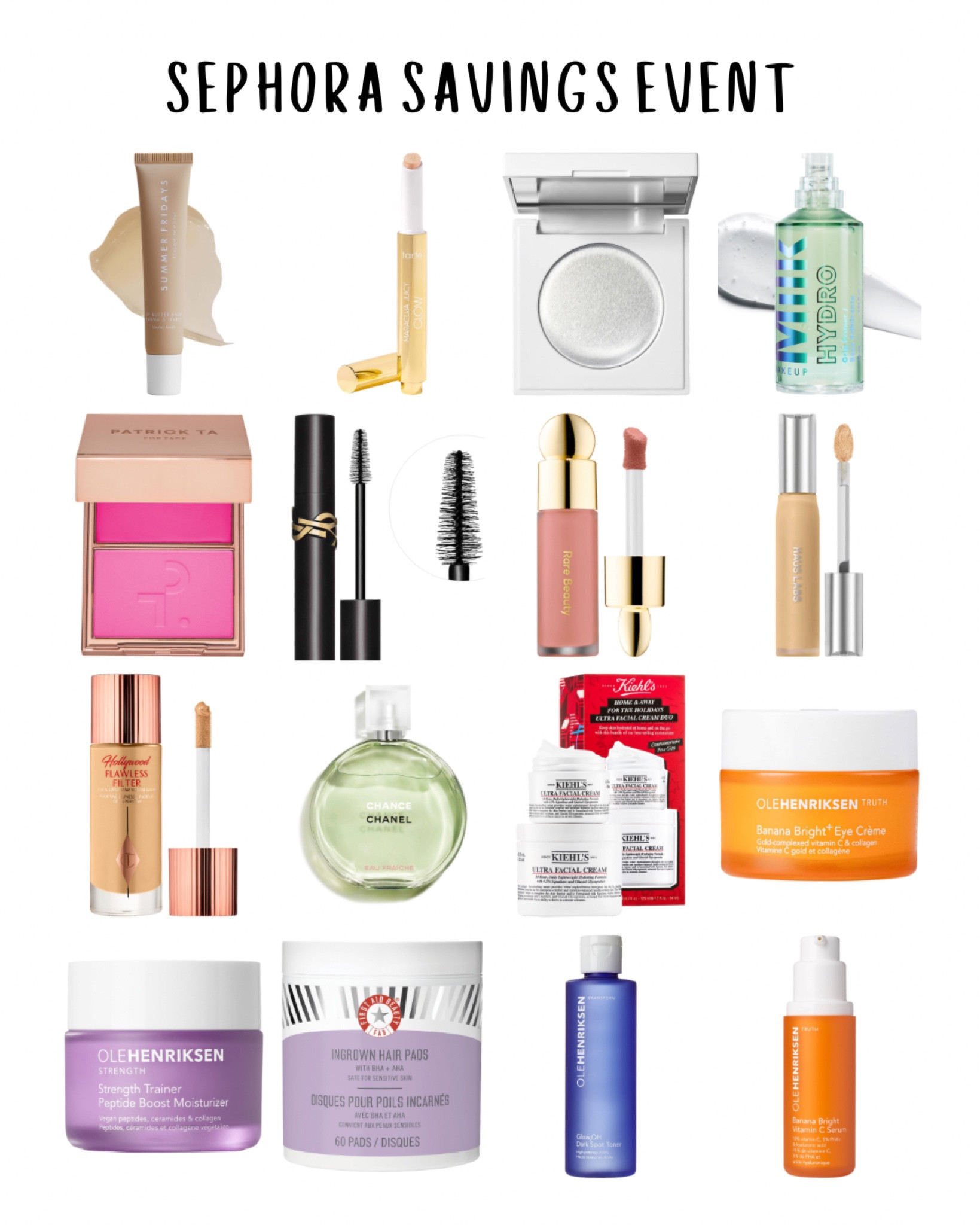The Sephora savings event is live until November 6! This is a collection of my current favorite products I will be repurchasing while they are on sale!

#LTKHolidaySale #LTKstyletip #LTKbeauty