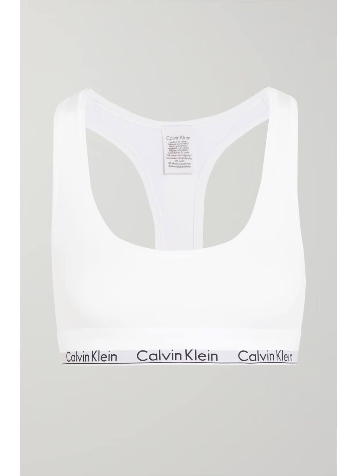 Calvin Klein Underwear - Modern Cotton Stretch Cotton-blend Soft-cup Bra - White | NET-A-PORTER (US)