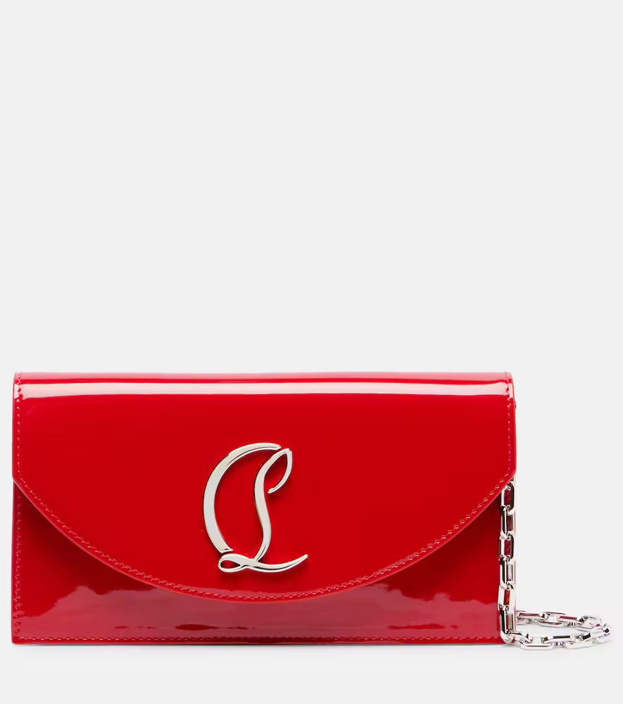 Christian Louboutin Loubi54 patent leather clutch | Mytheresa (INTL)