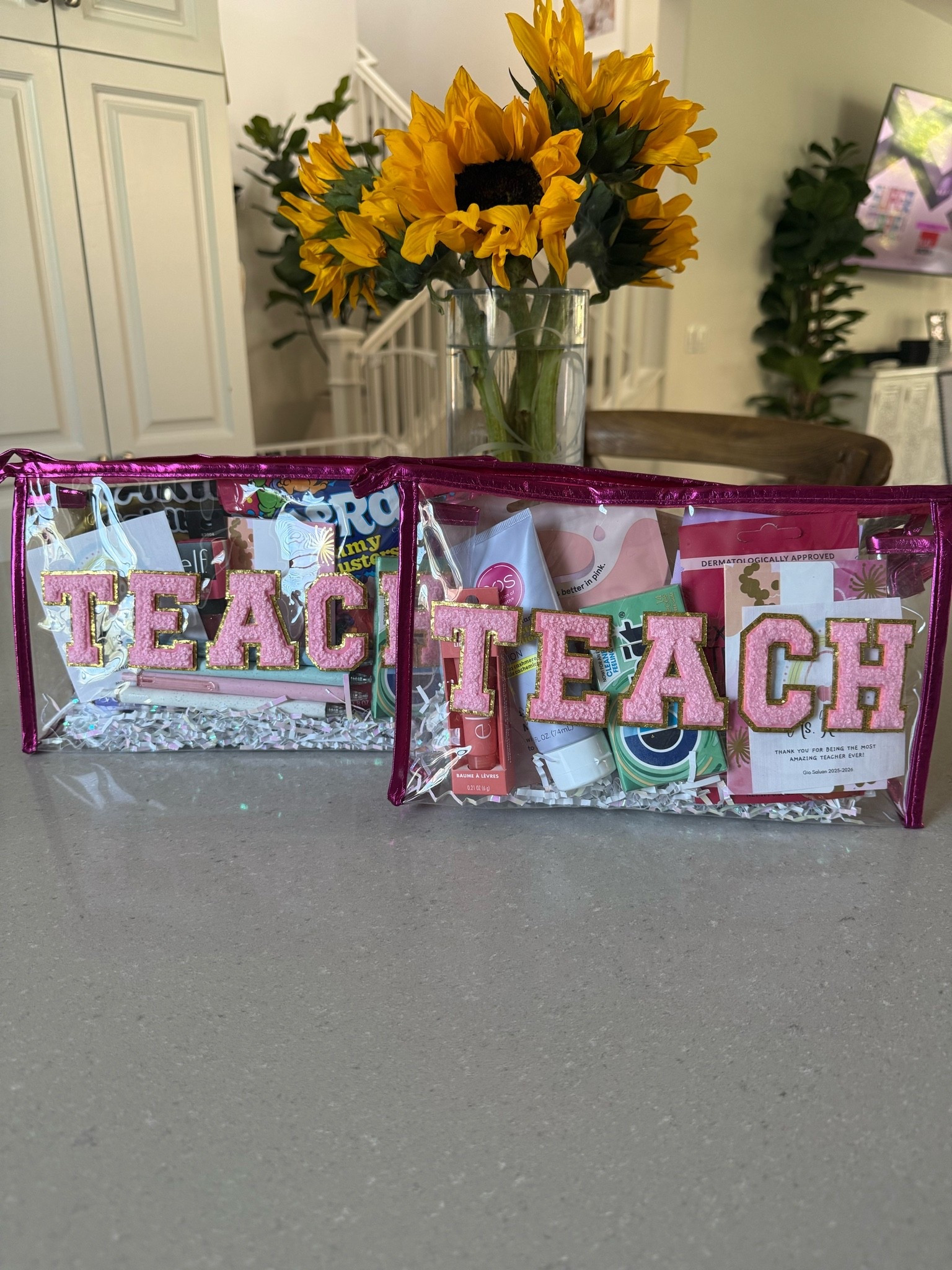Let’s make some teacher appreciation gifts 💕 If you’re still looking for something to gift your teacher this week, all of this is Amazon and Target and ships quickly! I put some of our teacher’s favorite things in each. I used these bags last year too! I love that they can hold everything and that they can be used afterwards. 

Teacher appreciation gifts, Amazon, Target, teacher gift, end of the school year gift, gifts for the teachers, teach pouch

#LTKmomlife #LTKSeasonal #LTKKids