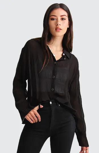 Belle & Bloom Yoko Shirred Chiffon Blouse | Nordstrom | Nordstrom