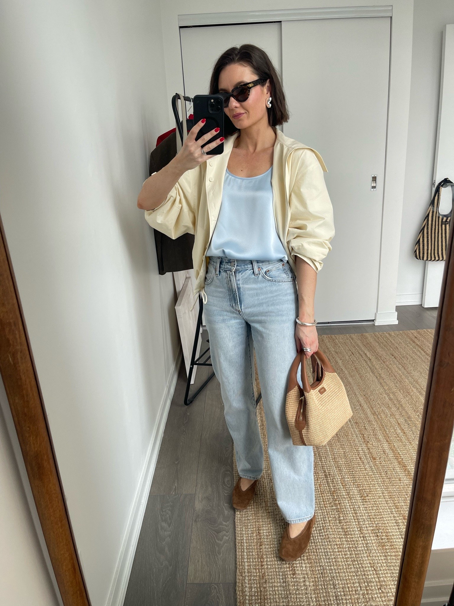 How good is this pale blue and yellow together? Love!

Jacket - S
Satin tank - XS
Jeans - size 24
Shoes tts

#LTKsummer #LTKcanada #LTKstyletip