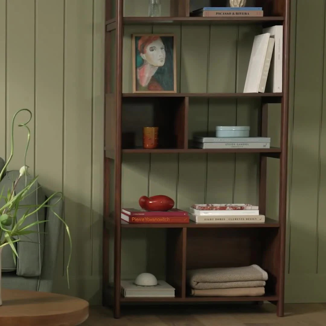 Mysen 34" Bookcase, Tall - Walnut | Article