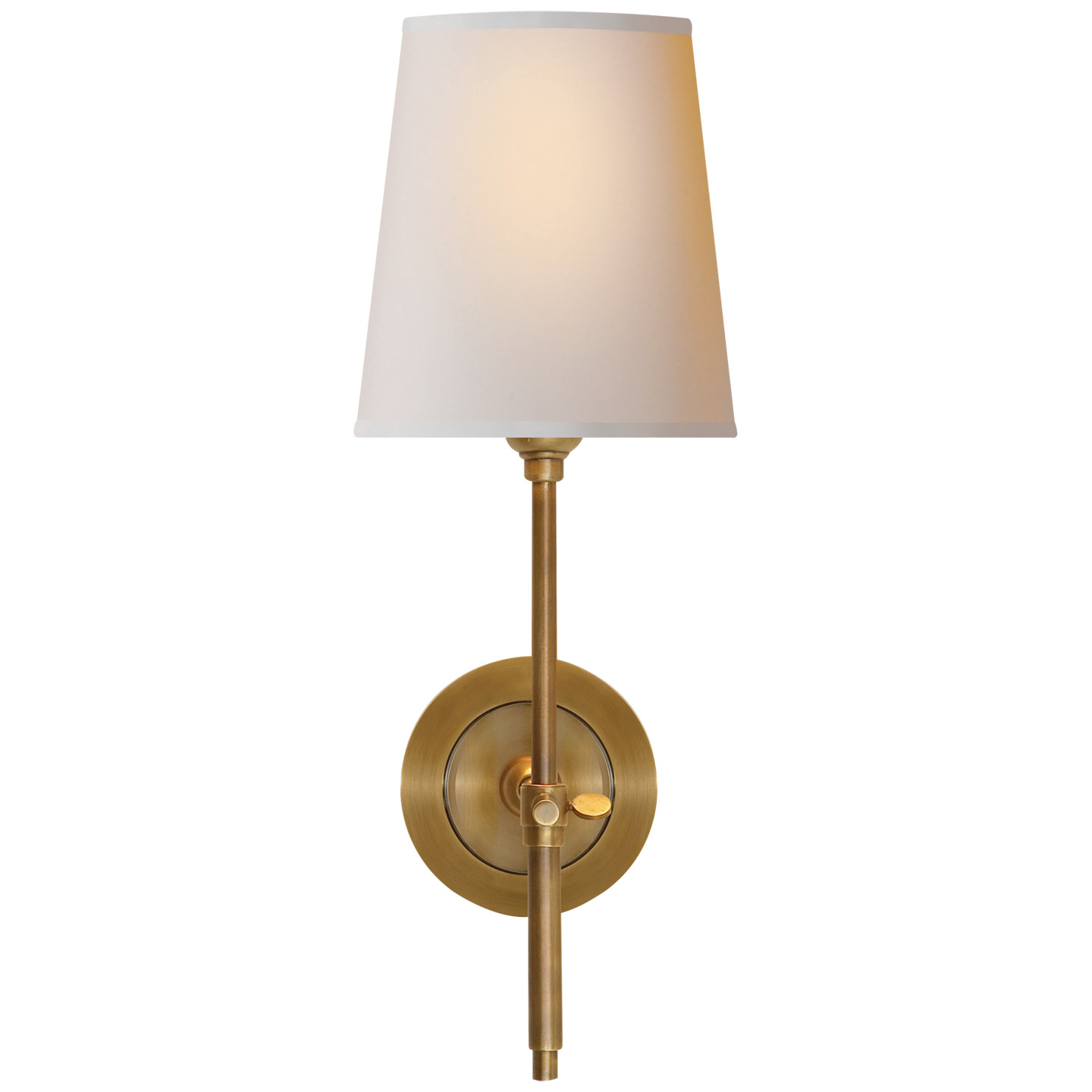 Bryant Sconce in Hand-Rubbed Antique Brass with Natural Paper Shade | Visual Comfort