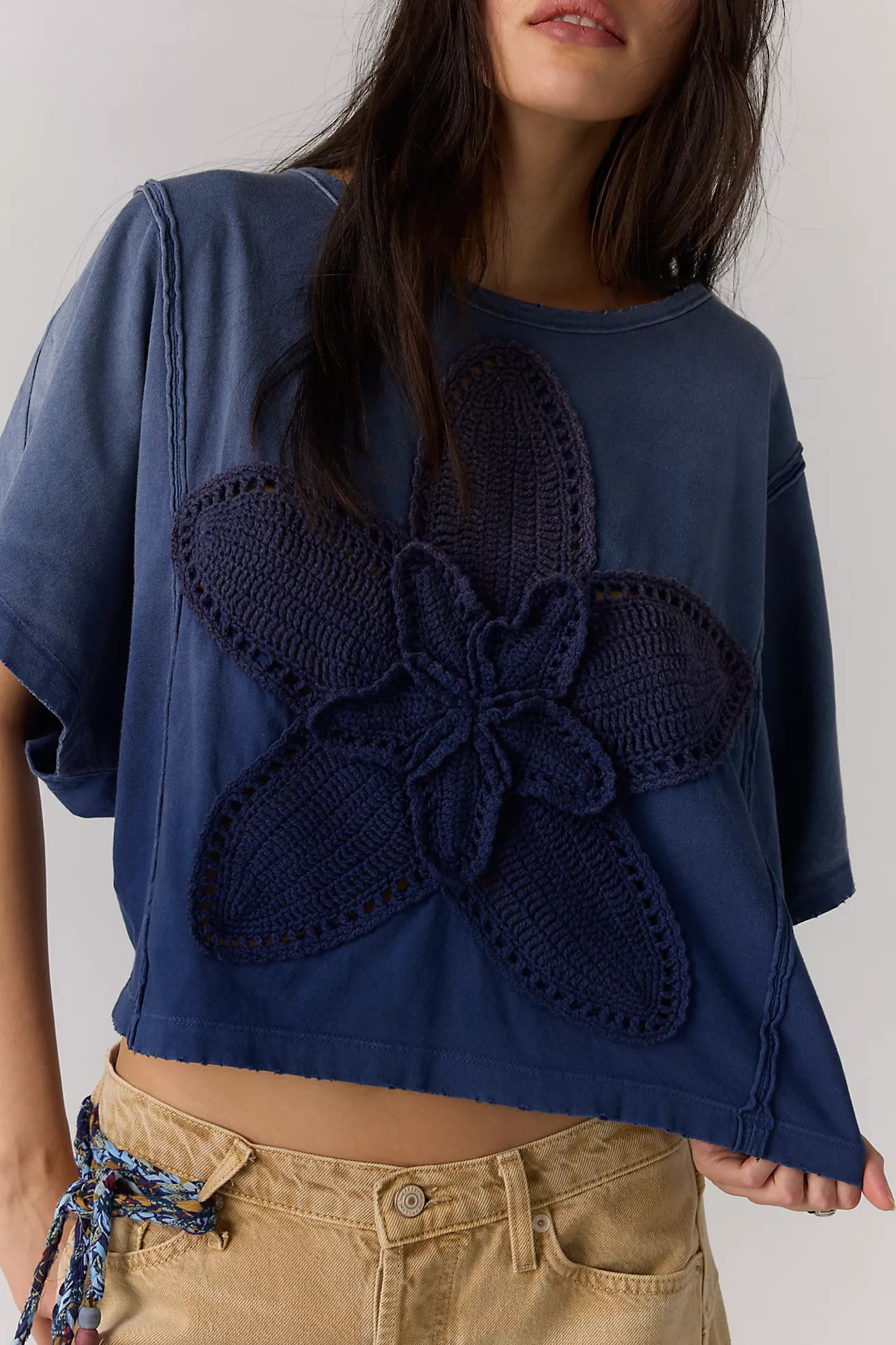 Tricia Fix Crafty Crocheted Tee | Free People (Global - UK&FR Excluded)