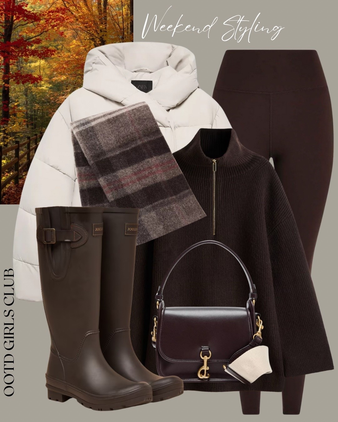 Winter walk styling - festive - wellies - dog walking - puffer coat

#LTKeurope #LTKfestive #LTKwinter