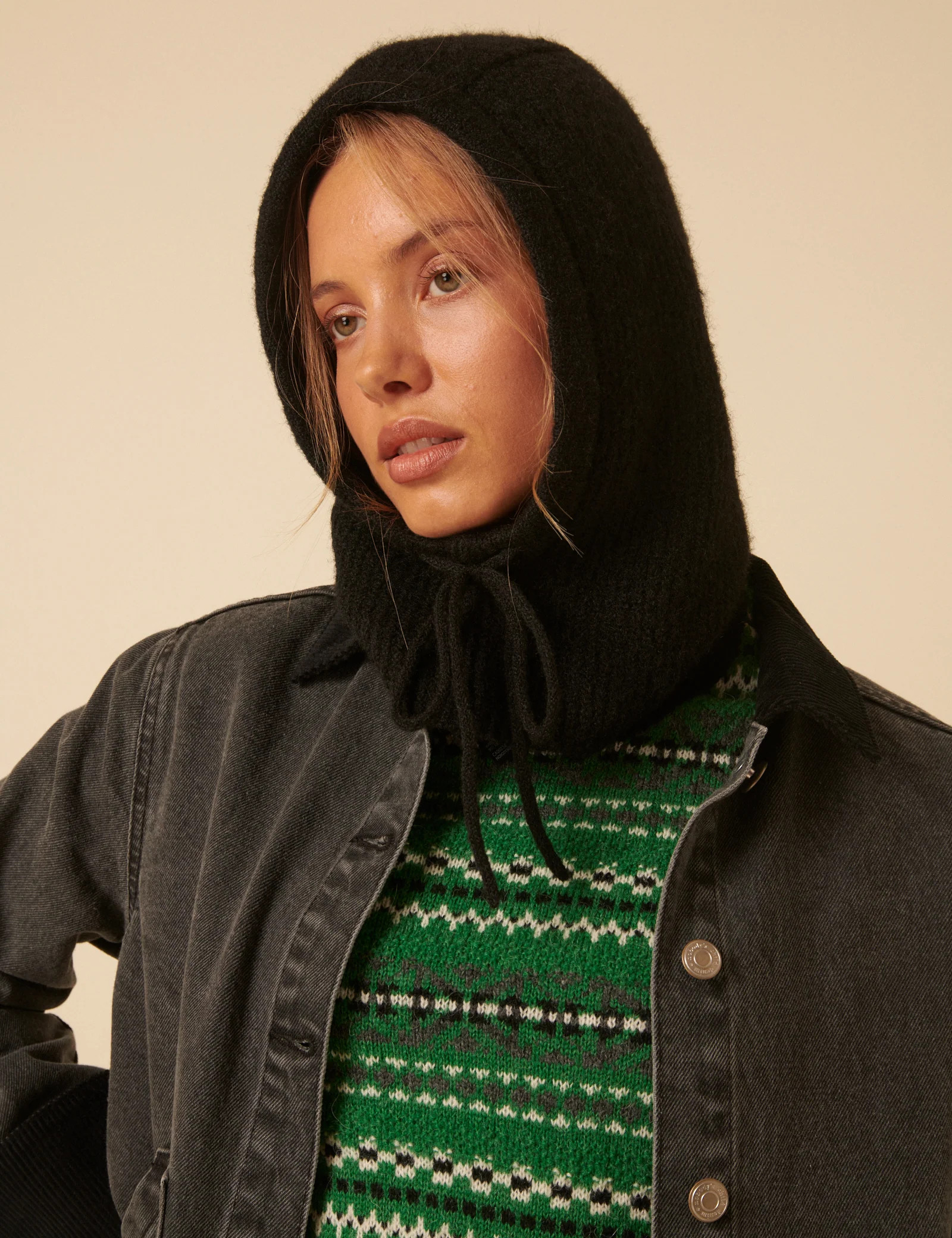 Black Knitted Hood | Nobody's Child