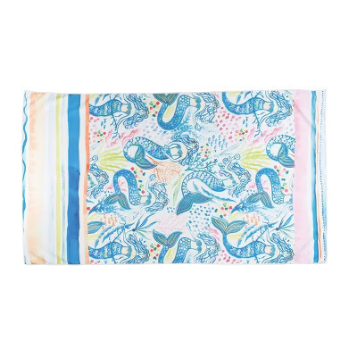 Beachcombers 40" x 70" Mermaid Garden Decorative Beach Towel Coastal Nautical Decor | Target