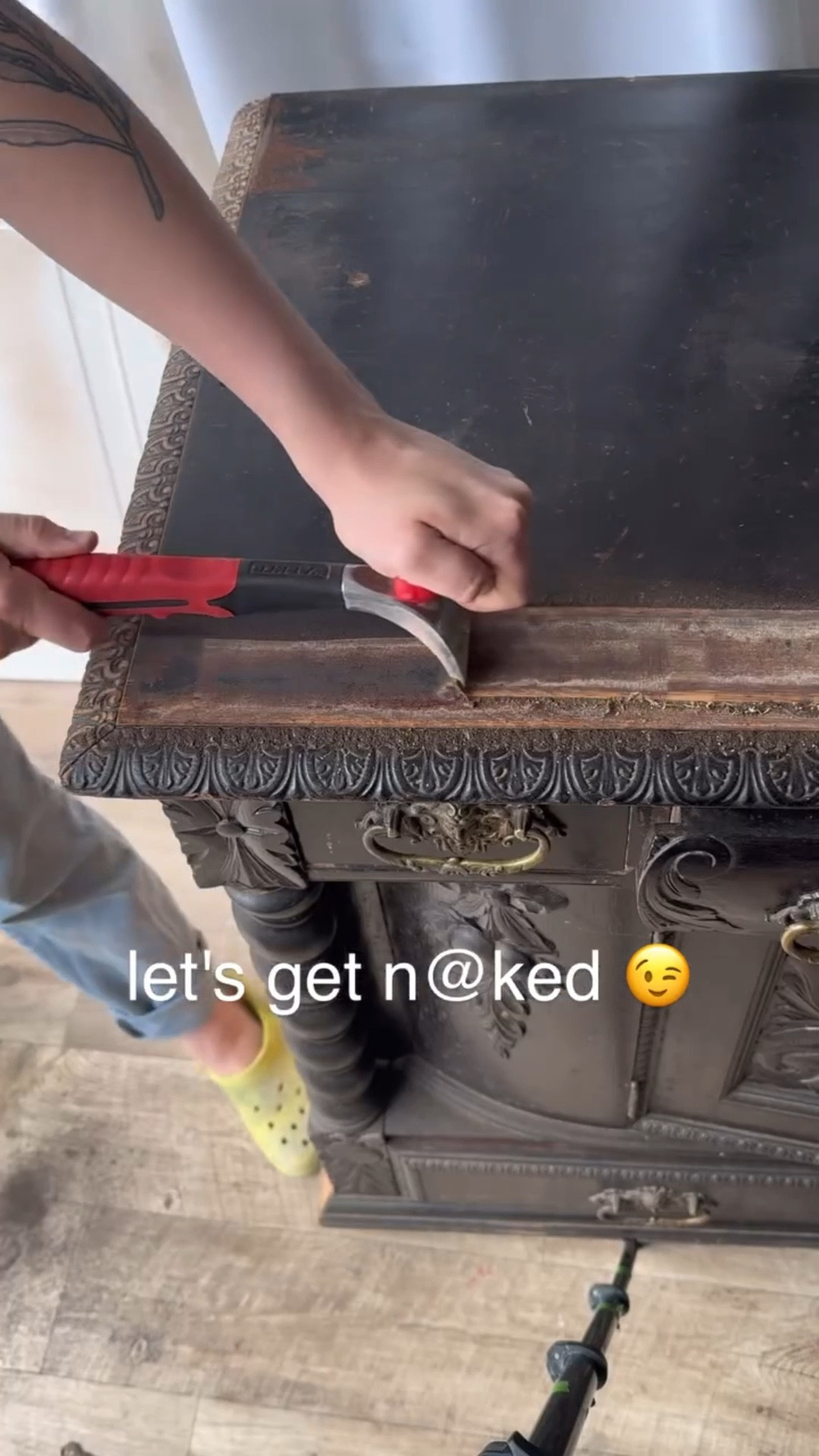 Sheesh 🥵🥵 
This piece is the most challenging piece to date, but it was SO SO worth it!!


#antiquefurniture #refinishedfurniture #furnitureartist #woodfurniture

#LTKHome