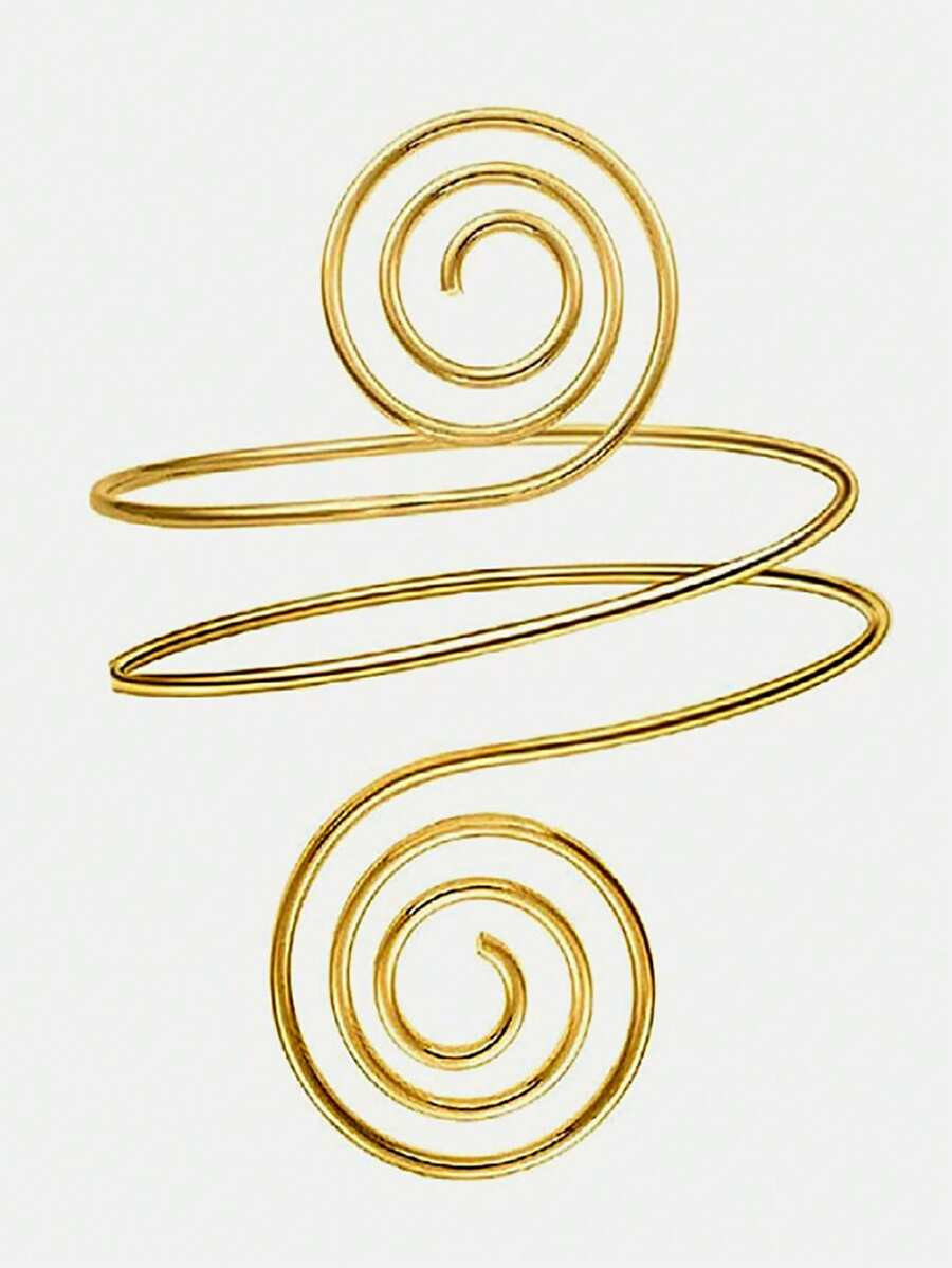 1PC Spiral Armband Swirl Upper Arm Cuff Armlet Bangle Bracelet Egyptian Costume Accessory For Wom... | SHEIN