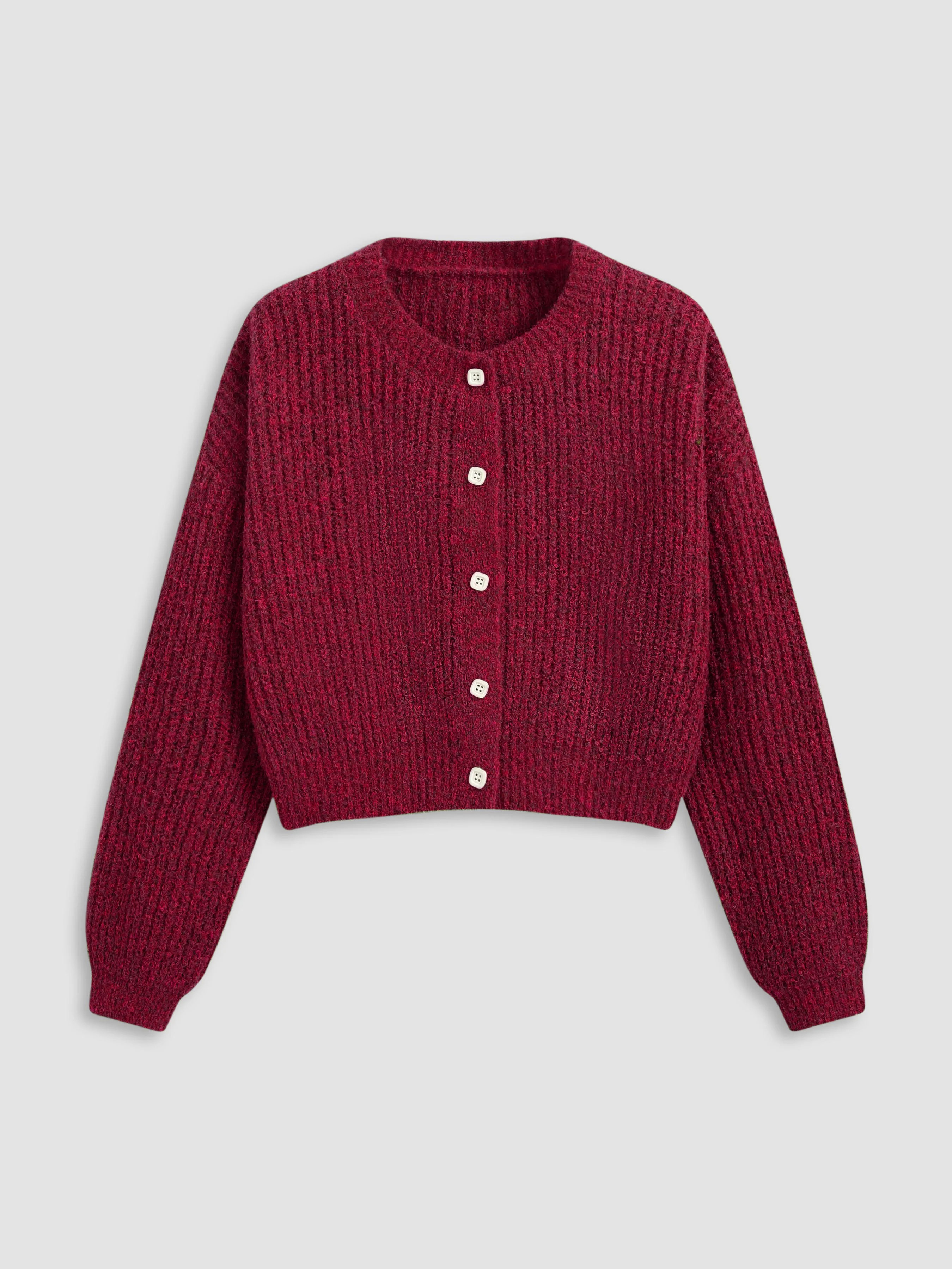 Fall Cardigan Valentine Knit Fabric Knit Round Neckline Button Cardigan For School Daily Casual P... | Cider