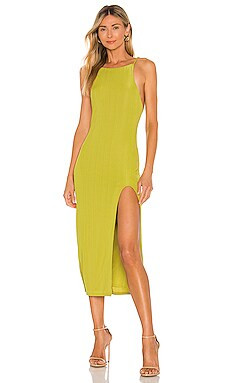 Camila Coelho Shelly Midi Dress in Yellow Green from Revolve.com | Revolve Clothing (Global)