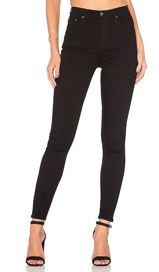 Kendall Super Stretch High-Rise Skinny Jean in Black Magic Woman | Revolve Clothing (Global)