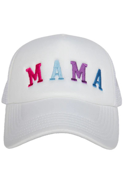 MAMA (Multicolored) Trucker Hat (White Foam) | Katydid.com