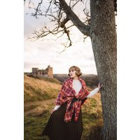 Highland Rose Tartan Outlandish Shawl Free Shipping. Gift Made in Scotland | Etsy (US)