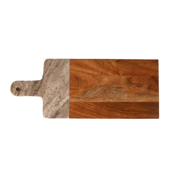 Better Homes & Gardens Natural Acacia Wood and Marble Charcuterie Board | Walmart (US)