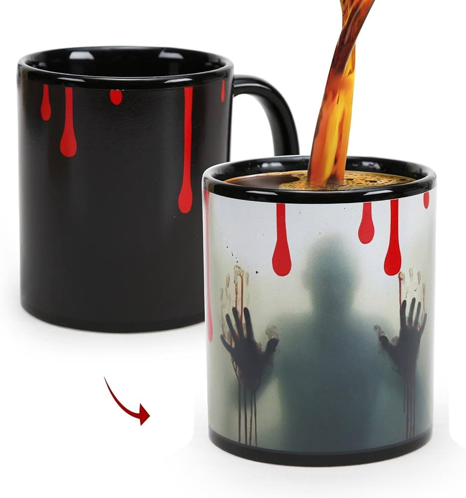Halloween Mug, Zombie Color Changing Mugs 11oz, Ghost Ceramic Coffee Mug Heat Sensitive Cup, Walk... | Amazon (CA)