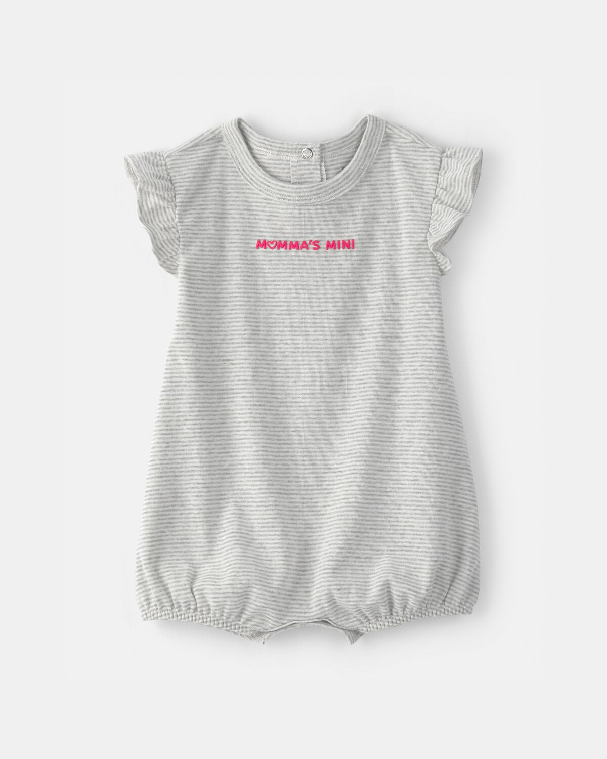 Baby Girl 'Momma's Mini' Short-Sleeve Romper - Grey | Carter's Inc