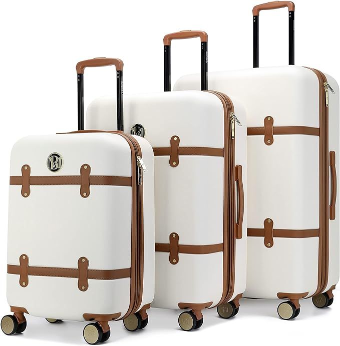 Badgley Mischka Grace 3 Piece Expandable Retro Luggage Set, 3 Piece Set | Amazon (US)
