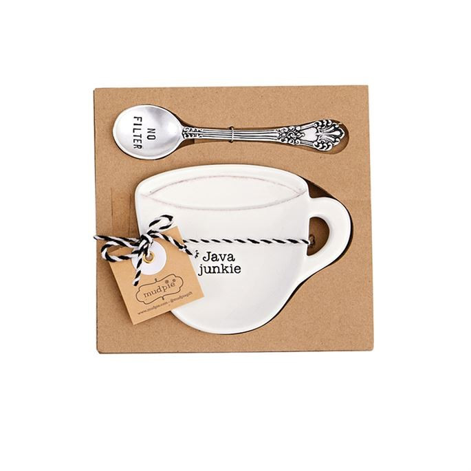 Java Coffee Mug Spoon Rest Set | Mud Pie (US)