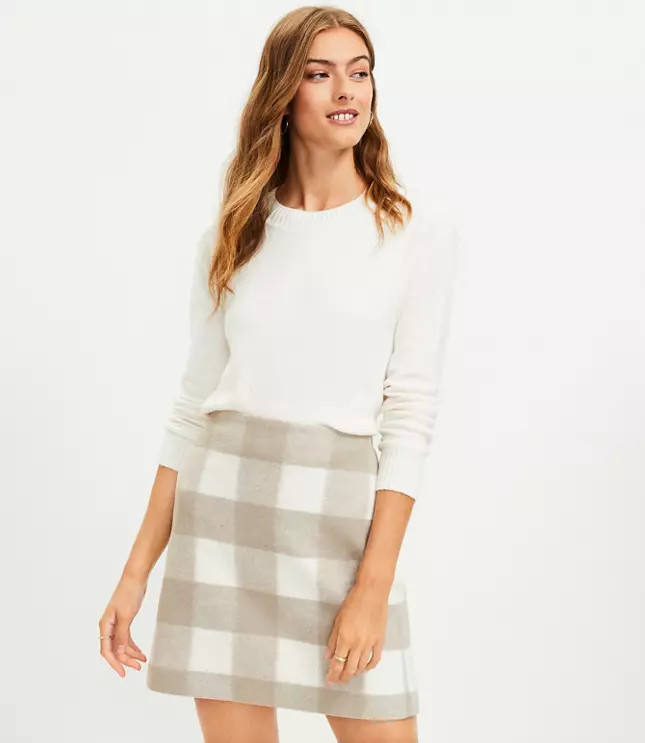 Plaid Shift Skirt | LOFT