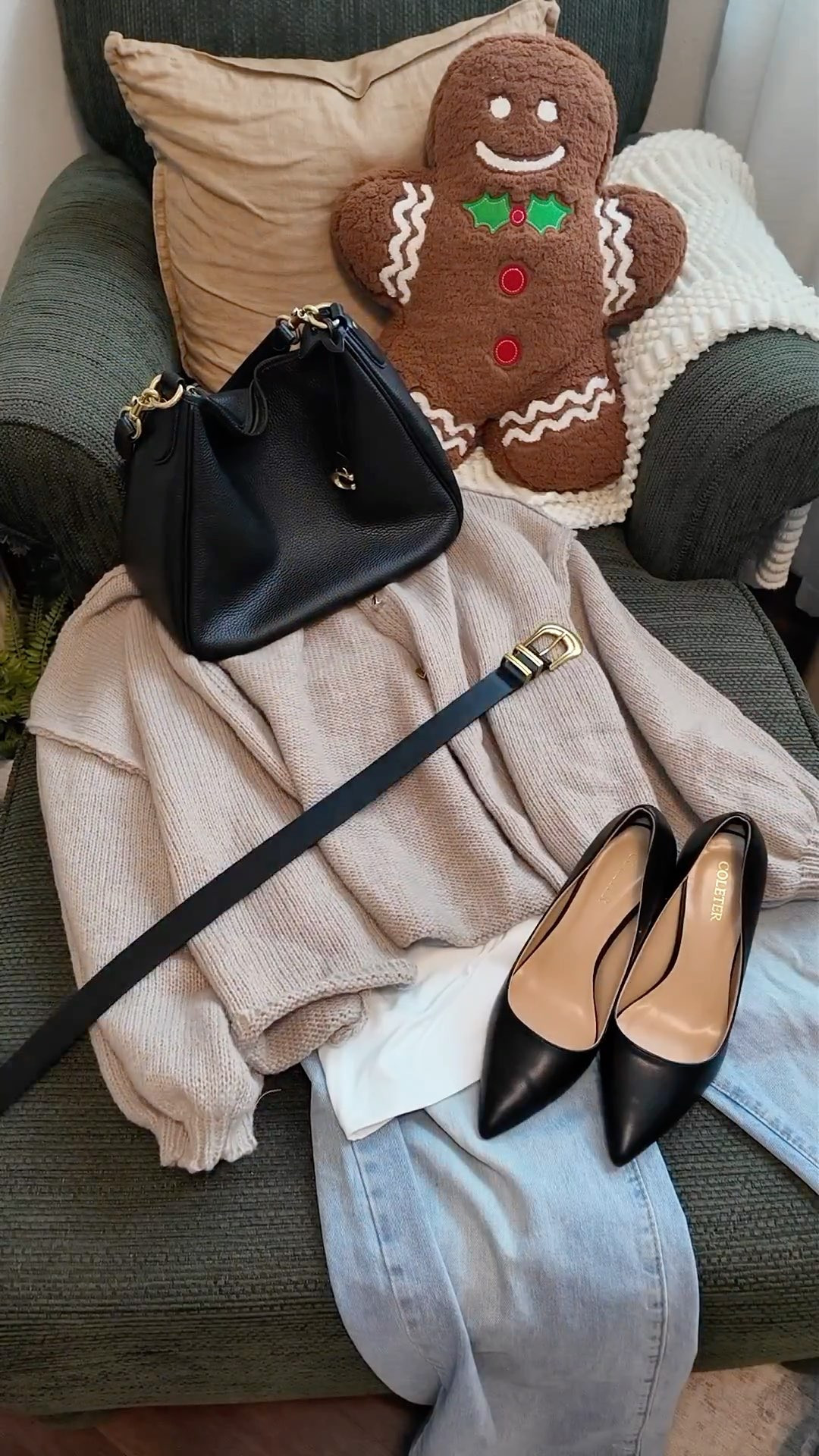 outfit of the day inspo 💖 casual chic outfit, neutral outfit ideas, everyday chic outfit, jeans and tank outfit, white tank top outfit, knit cardigan outfit, elevated casual style, minimalist outfit inspo, effortless chic outfit, timeless everyday outfit, jeans outfit women, white tank styling, knit cardigan layering, black belt outfit, pointed toe pumps outfit, classic wardrobe staples, neutral color outfit, polished casual look, simple outfit styling, coach shoulder bag outfit, coach bag styling, designer shoulder bag look, chic everyday bag, structured shoulder bag, classic accessories outfit, neutral bag outfit, pinterest inspired outfit, clean girl aesthetic, parisian casual style, understated elegance outfit, modern minimalist fashion, chic neutral aesthetic, effortless style vibes  

 #LTKdayinmylife #LTKgrwm #LTKootd