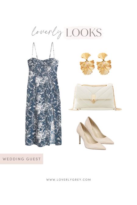 Loverly Grey wedding guest look for the upcoming season! Loving this midi dress from Abercrombie & Fitch  

#LTKunder100 #LTKwedding #LTKSeasonal