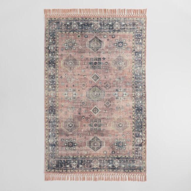 Persian Style Alma Indoor Outdoor Rug with Backing | World Market
