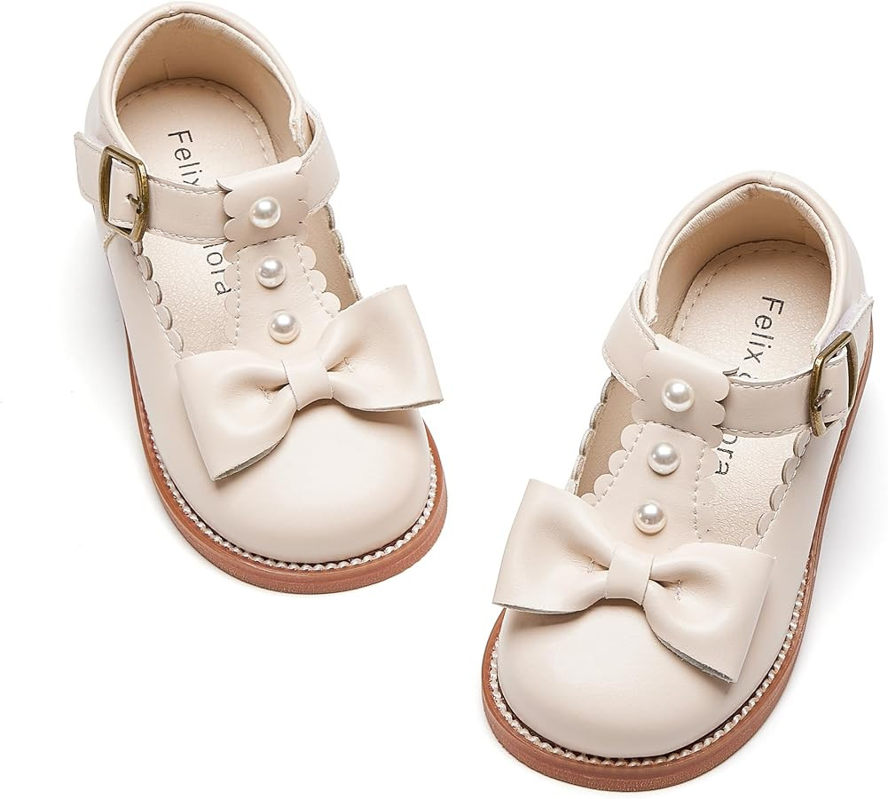 Felix & Flora Toddler Little Girl Princess Dress Shoes-Mary Jane Flats for Girl Party School Shoe... | Amazon (US)