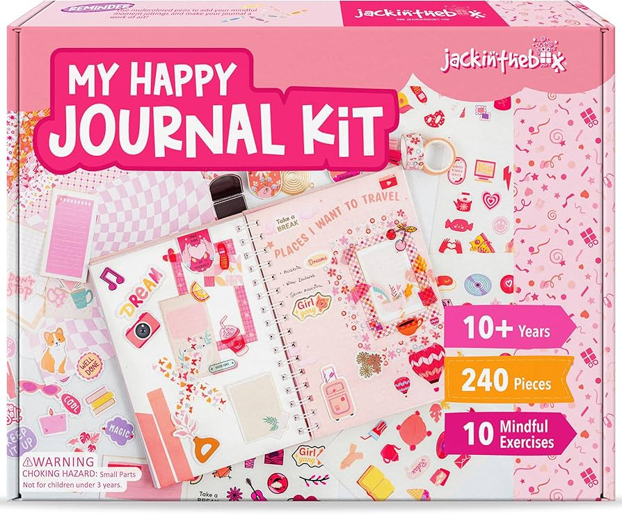 jackinthebox DIY Journal for Girls Ages 8–12, 242 pcs Scrapbook Kit, Girls Journal Kit, Include... | Amazon (US)