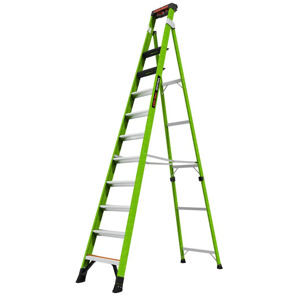 Little Giant Ladders Sentinel M12 16.1-ft Reach Height ) Fiberglass Type 1AA - 375 lbs. Load Capacity Step ladder one_size in Green | 15912-002 | Lowe's