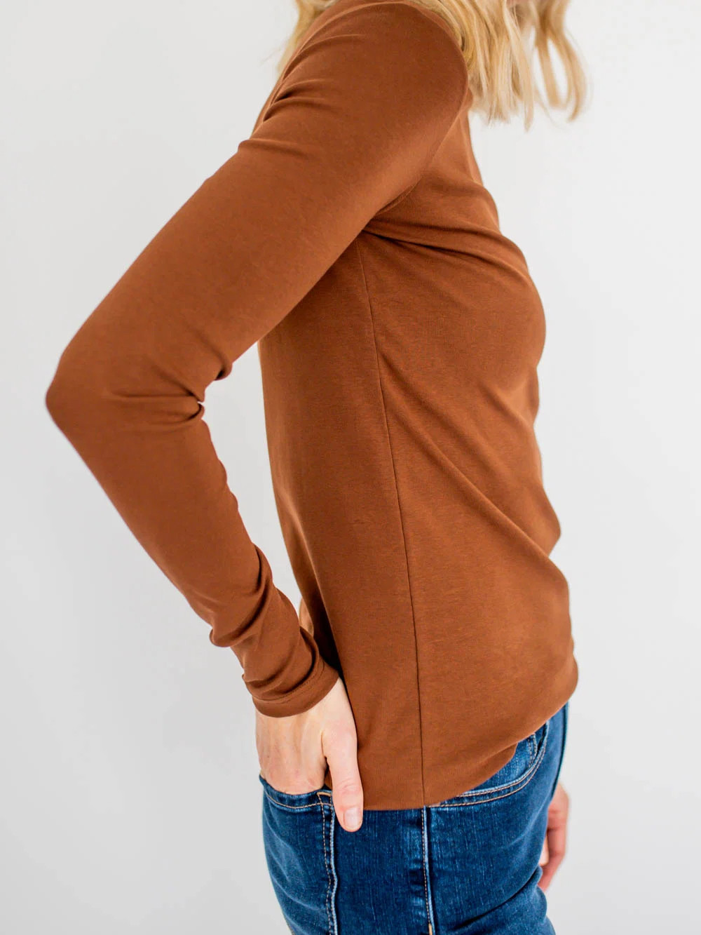 Crème de la Crème Tall Tee - Brown | Amalli Talli