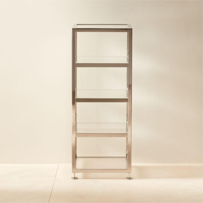 Athena Polished Stainless Steel Storage Tower + Reviews | CB2 | CB2
