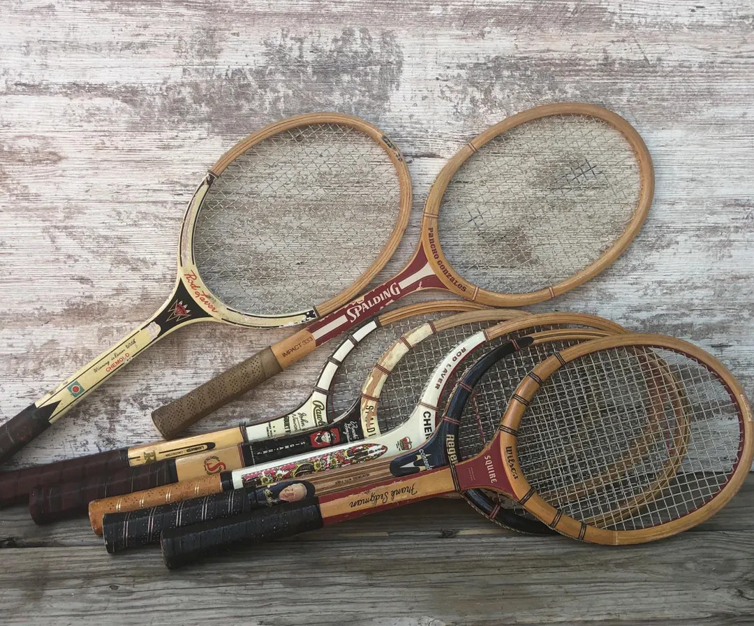 Wood Tennis Racquets Wilson Frank Sedgman Spalding Pancho Gonzales Chemold Don Budge Rod Laver Jo... | Etsy (US)