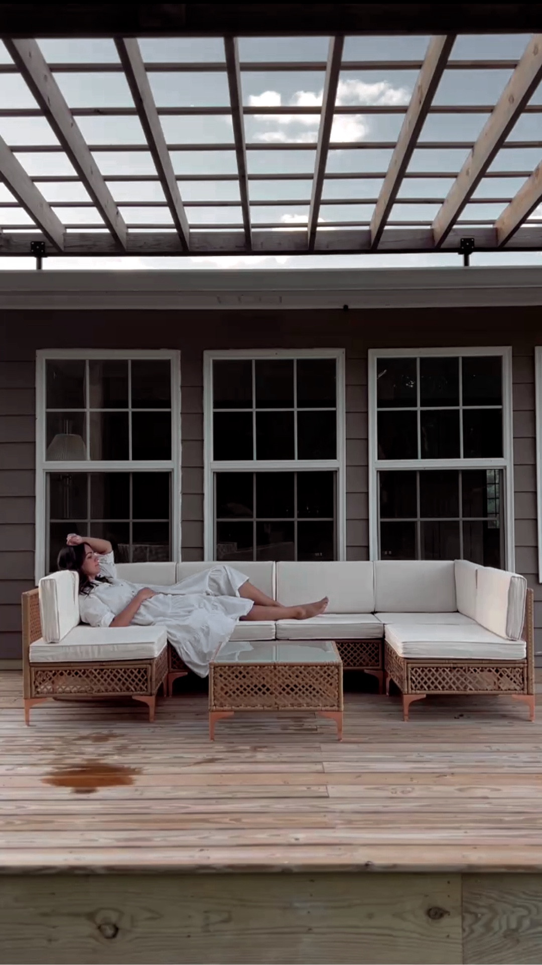 Not me making a whole cinematic reel of a piece of furniture… but just look at her!! 

Creating my dream outdoor space for under $400! Can you even believe this price? 7-piece outdoor sectional for $370?! Stay tuned to see what else I add to this space just in time for late-summer hosting. 

I also linked 5 nearly identical white maxi dresses — also perfect for showing off that summer tan. 

It's safe to say this is where you'll find me for the foreseeable future. ☕️📖🌞

#LTKHome #LTKParties #LTKSeasonal