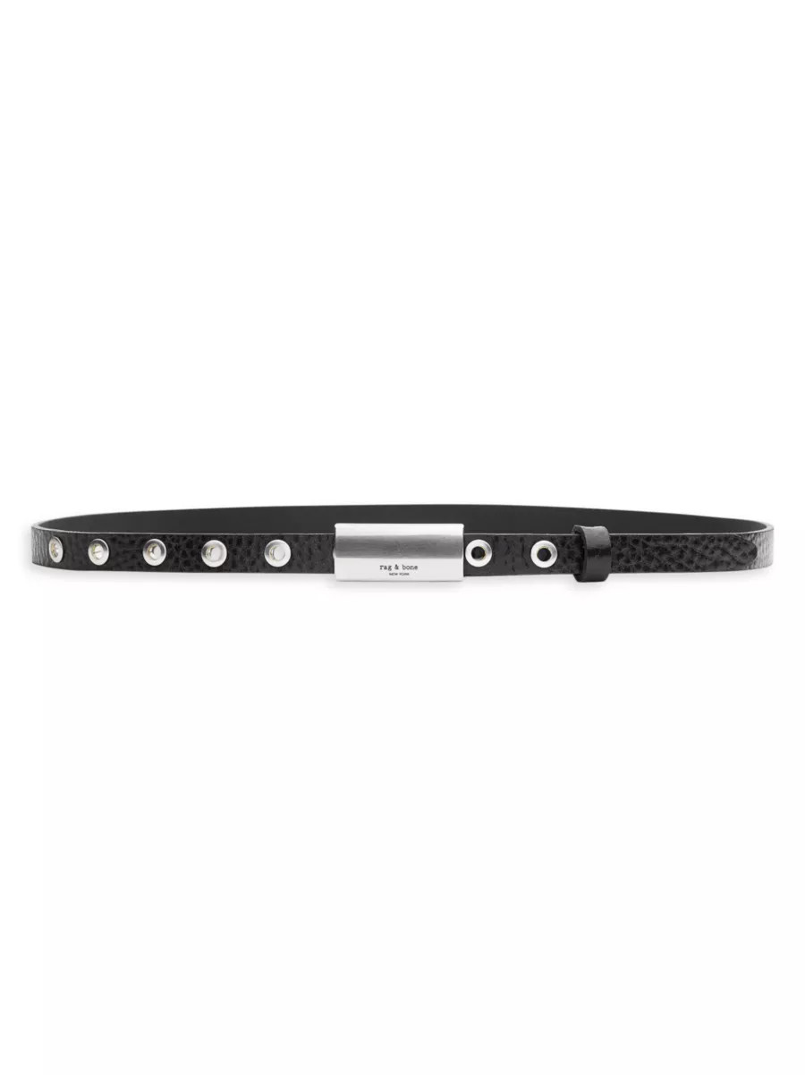 Moto Studded Skinny Belt | Saks Fifth Avenue